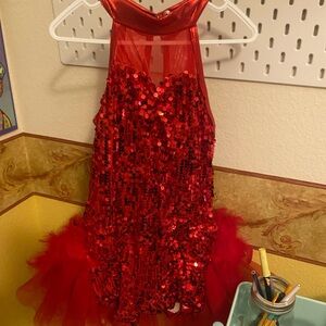 Sparkling Red Sequin Kids Costume